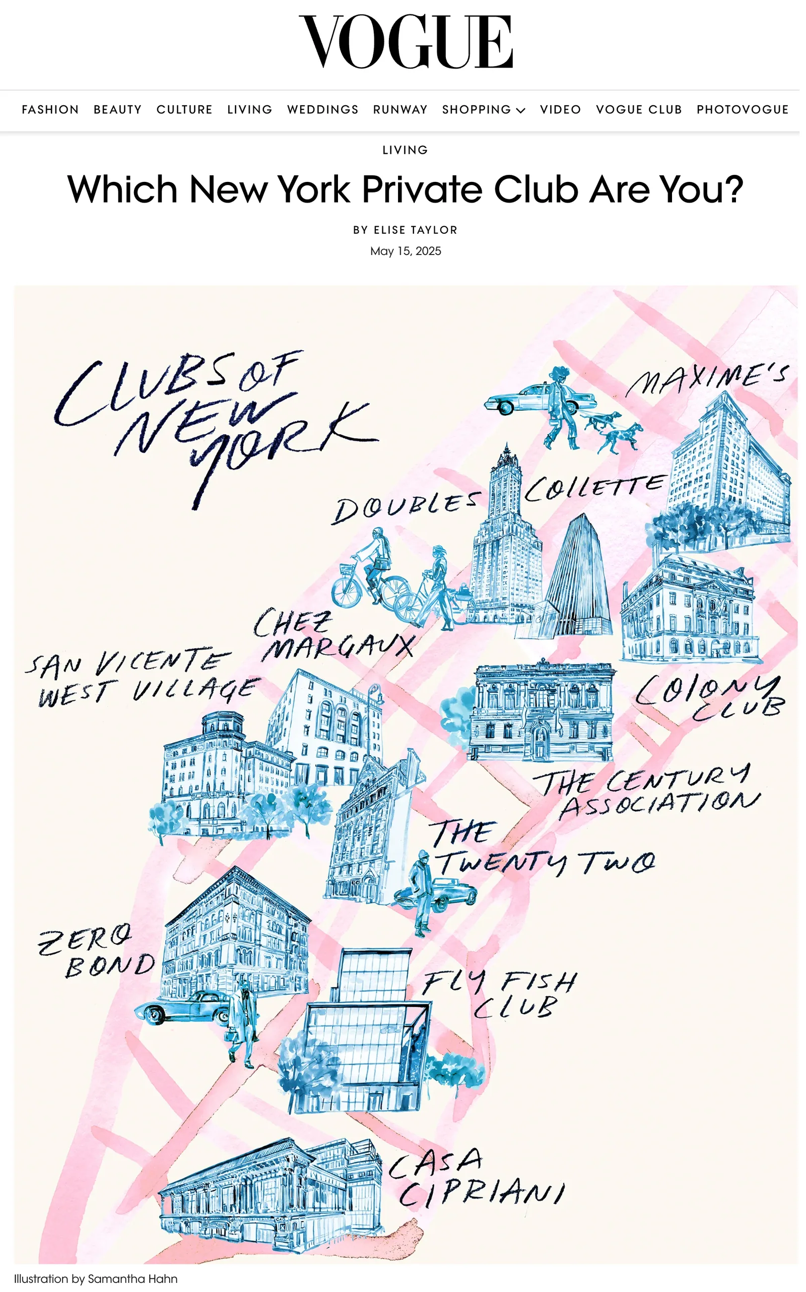 Editorial/Advertorial illustration by Samantha Hahn