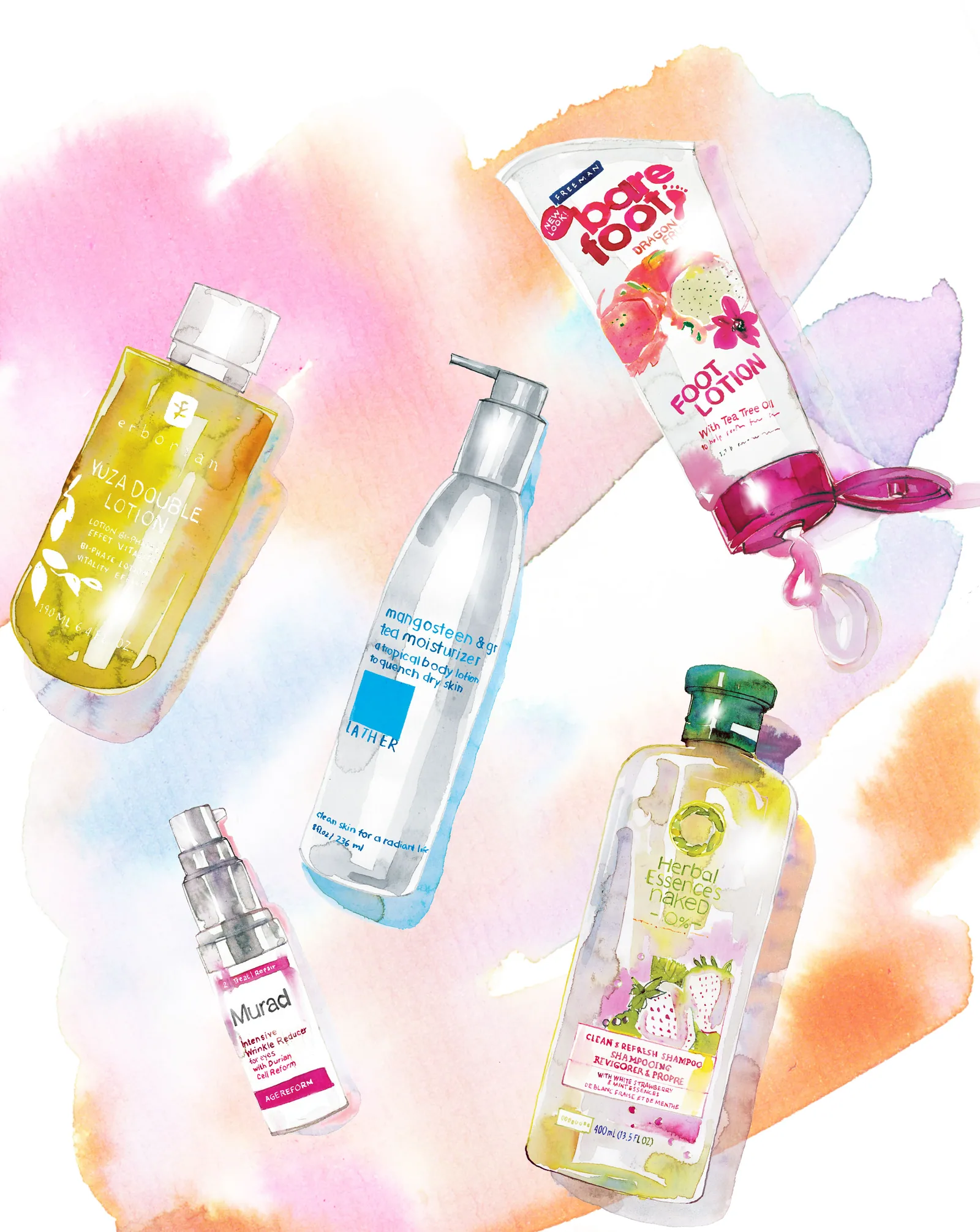 Fruit products for Rachael Ray Every Day, illustration by Samantha Hahn