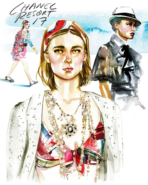 Fashion/Beauty illustration by Samantha Hahn
