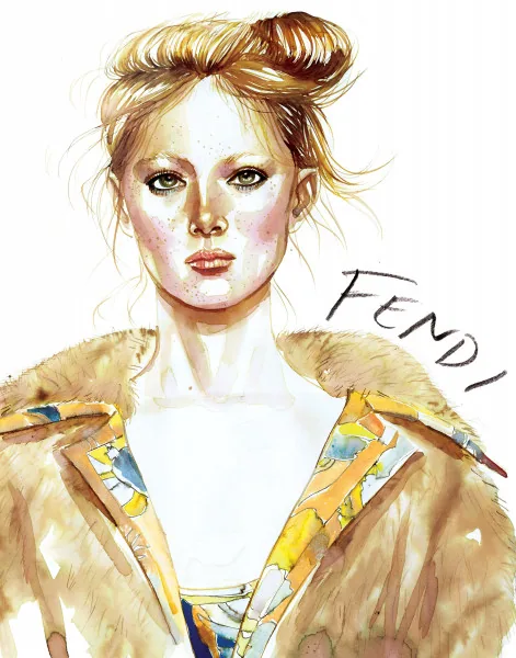 Fashion/Beauty illustration by Samantha Hahn