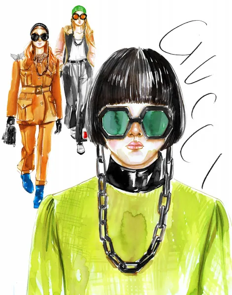 Fashion/Beauty illustration by Samantha Hahn
