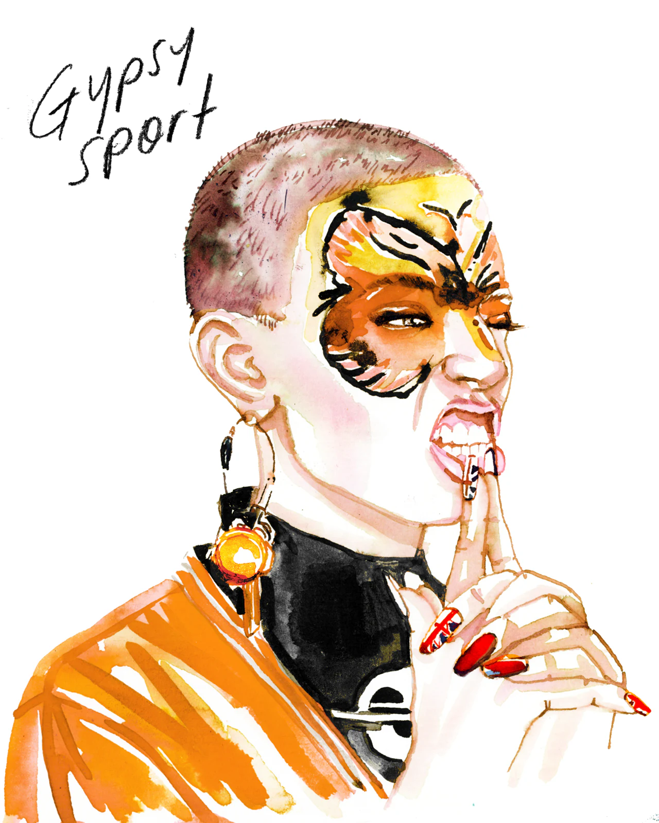 Gypsy Sport, fashion and beauty illustration by Samantha Hahn