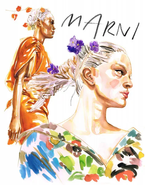Fashion/Beauty illustration by Samantha Hahn