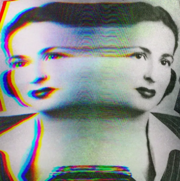 Doubled vintage portrait, photo collage by Samantha Hahn