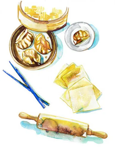 Ají Amarillo ingredients for Susie Bubble in The Cut, food and drink illustration by Samantha Hahn