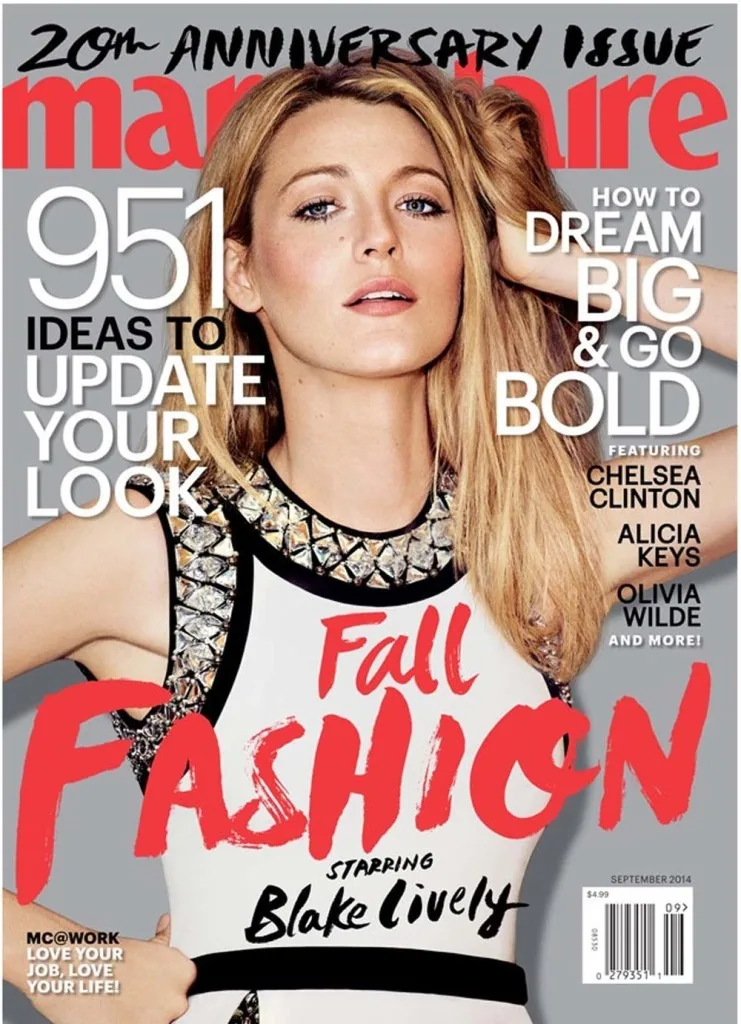 Marie Claire Magazine coverlines
