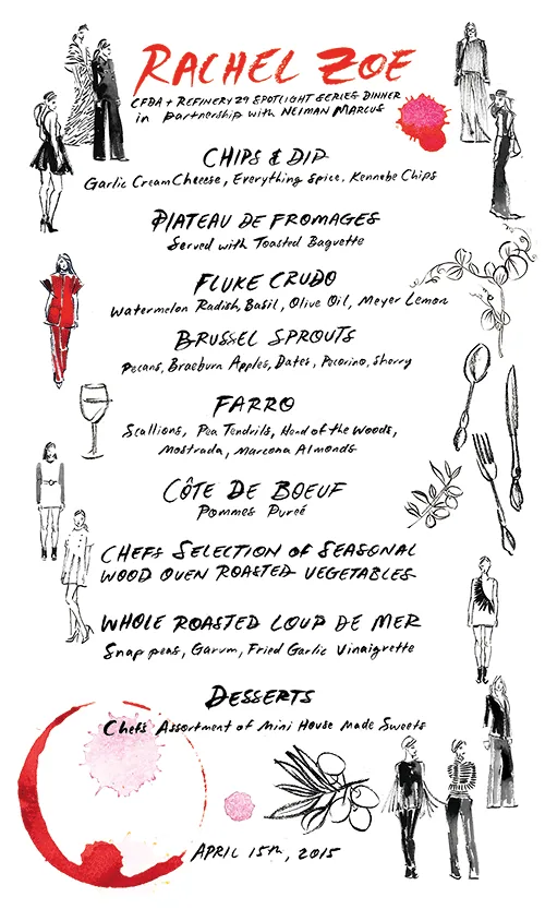 Rachel-Zoe Menu for Refinery29