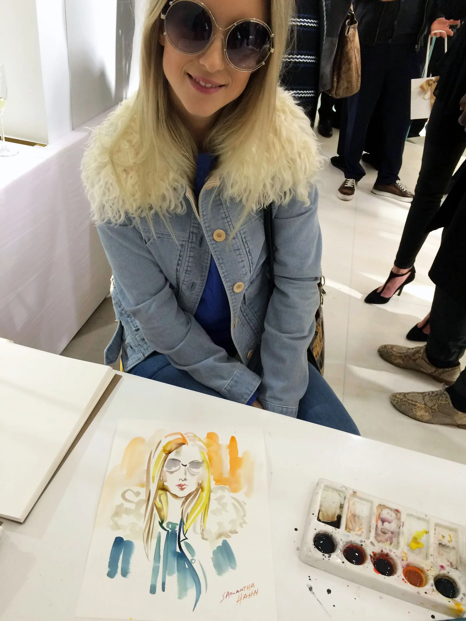Live painting event, illustration by Samantha Hahn